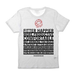 Foto 1 | Foto 1 | Camiseta Radiohead Fitter Happier Para Hombre Blanca - Venta Internacional.