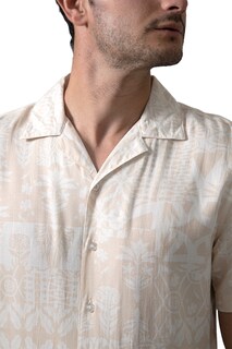 Foto 5 | Foto 5 | Camisa Comfort Fit Generra Beige Estampado Floral para Hombre