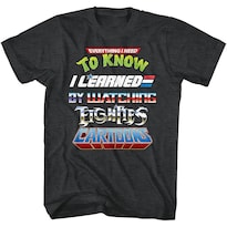 Camiseta Rockinstone Todo Lo Que Necesito Saber De Dibujos Animados De Los 80 - Venta Internacional.