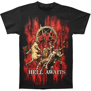 Foto 1 | Foto 1 | Camiseta Rockinstone Slayer Hell Awaits Blood Print - Venta Internacional.