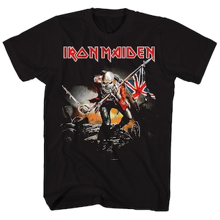 Foto 1 | Foto 1 | Camiseta Rockinstone Iron Maiden Con La Bandera De The Trooper Union Art - Venta Internacional.