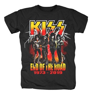 Foto 1 | Foto 1 | Camiseta Rockinstone Kiss End Of The Road Lightning 180 G/m² - Venta Internacional.