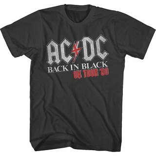 Foto 1 | Foto 1 | Camiseta Rockinstone Back In Black Uk Tour Acdc Para Hombre - Venta Internacional.