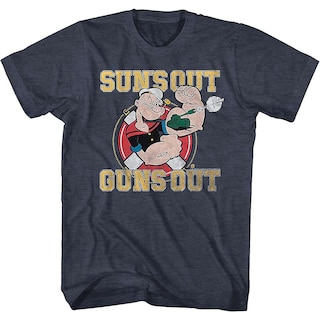 Foto 1 | Foto 1 | Camiseta Rockinstone Sun's Out Guns Out Popeye 180 G/m² - Venta Internacional.