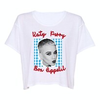 Camiseta Katy Perry Katy Appetite White Fashion Para Mujer - Venta Internacional.