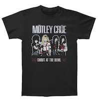 Camiseta Rockinstone Motley Crue Shout At The Devil Black - Venta Internacional.