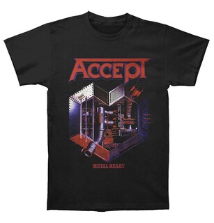 Foto 1 | Foto 1 | Camiseta Accept Metal Heart, 100% Algodón, 180 G/m² - Venta Internacional.