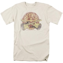 Camiseta Sun Records Crossed Guitars Para Adulto, 100% Algodón - Venta Internacional.