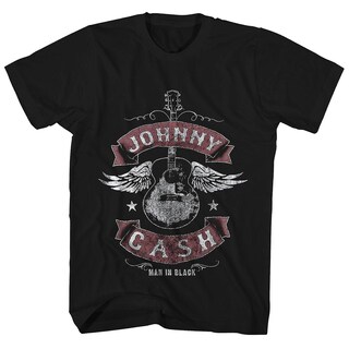 Foto 1 | Foto 1 | Camiseta Rockinstone Johnny Cash Winged Guitar 180 G/m² - Venta Internacional.