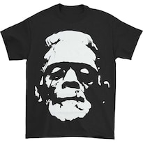 Camiseta Rockinstone Frankenstein B/n Frank Head 180 G/m² - Venta Internacional.