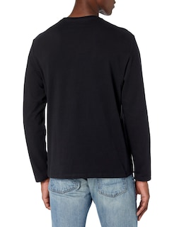 Foto 2 | Foto 2 | Camiseta Amazon Essentials Manga Larga Negra para Hombre - Venta Internacional
