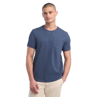 Foto 1 | Foto 1 | Camiseta Tommy Hilfiger Essential De Manga Corta Con Bolsillo Azul Marino - Venta Internacional.