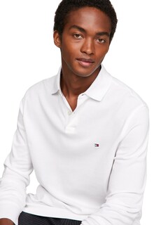 Foto 2 | Foto 2 | Polo Tommy Hilfiger De Manga Larga Para Hombre, Corte Regular, Blanco - Venta Internacional.