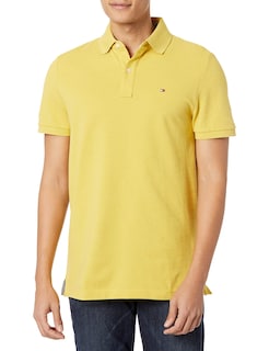 Foto 1 | Foto 1 | Polo Tommy Hilfiger Para Hombre, Corte Personalizado, Color Amarillo Jaspeado - Venta Internacional.