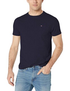Foto 1 | Foto 1 | Camiseta Tommy Hilfiger Para Hombre, Manga Corta, Cuello Redondo, Azul Marino, Talla L - Venta Internacional.