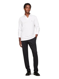 Foto 4 | Foto 4 | Polo Tommy Hilfiger De Manga Larga Para Hombre, Corte Regular, Blanco - Venta Internacional.