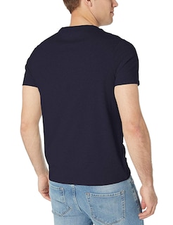 Foto 3 | Foto 3 | Camiseta Tommy Hilfiger Para Hombre, Manga Corta, Cuello Redondo, Azul Marino, Talla S - Venta Internacional.