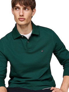 Foto 2 | Foto 2 | Polo Tommy Hilfiger De Manga Larga Para Hombre, Corte Regular, Verde - Venta Internacional.