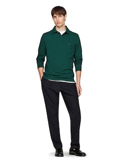 Foto 4 | Foto 4 | Polo Tommy Hilfiger De Manga Larga Para Hombre, Corte Regular, Verde - Venta Internacional.