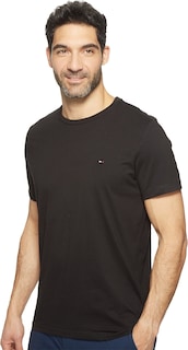Foto 2 | Foto 2 | Camiseta De Pijama Con Cuello Redondo Con La Bandera De Tommy Hilfiger Para Hombre, Color Negro - Venta Internacional.