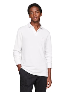 Foto 1 | Foto 1 | Polo Tommy Hilfiger De Manga Larga Para Hombre, Corte Regular, Blanco - Venta Internacional.