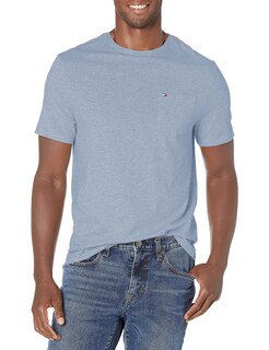Foto 1 | Foto 1 | Camiseta Tommy Hilfiger Para Hombre Con Cuello Redondo Y Bolsillo Azul Xl - Venta Internacional.