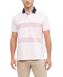 Foto 1 | Foto 1 | Polo Tommy Hilfiger De Algodón Con Estampado De Piqué Con La Bandera Rosa - Venta Internacional.