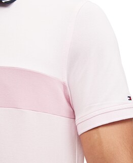 Foto 3 | Foto 3 | Polo Tommy Hilfiger De Algodón Con Estampado De Piqué Con La Bandera Rosa - Venta Internacional.