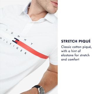 Foto 7 | Foto 7 | Polo Tommy Hilfiger De Algodón Con Estampado De Piqué Con La Bandera Rosa - Venta Internacional.