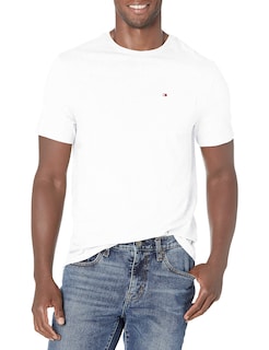 Foto 1 | Foto 1 | Camiseta Tommy Hilfiger Para Hombre Con Cuello Redondo Y Bolsillo Blanca 3xl - Venta Internacional.