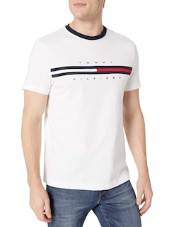 Foto 1 | Foto 1 | Camiseta Tommy Hilfiger De Manga Corta Con Cuello Redondo Y Logotipo Para Hombre - Venta Internacional.