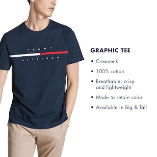 Foto 4 | Foto 4 | Camiseta Tommy Hilfiger De Manga Corta Con Cuello Redondo Y Logotipo Para Hombre - Venta Internacional.