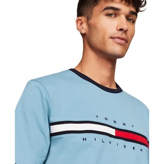 Foto 2 | Foto 2 | Camiseta Tommy Hilfiger De Manga Corta Con Estampado De Rayas Exclusivas Para Hombre - Venta Internacional.