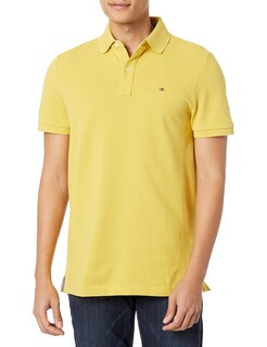 Foto 1 | Foto 1 | Polo Tommy Hilfiger Para Hombre, Corte Personalizado, Color Amarillo Jaspeado - Venta Internacional.