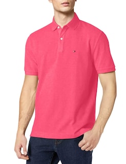 Foto 1 | Foto 1 | Polo Tommy Hilfiger Para Hombre, Corte Clásico, Con Sorbete De Frambuesa - Venta Internacional.