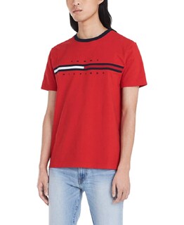 Foto 1 | Foto 1 | Camiseta Tommy Hilfiger De Manga Corta Con Estampado De Rayas Exclusivas Para Hombre - Venta Internacional.