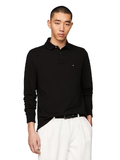 Foto 1 | Foto 1 | Polo Tommy Hilfiger De Manga Larga, Corte Regular, Negro Para Hombre - Venta Internacional.