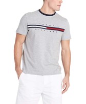 Camiseta Tommy Hilfiger Para Hombre, Manga Corta, Cuello Redondo, Logotipo - Venta Internacional.