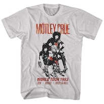Camiseta Rockinstone Motley Crue World Tour '83 Para Hombre - Venta Internacional.