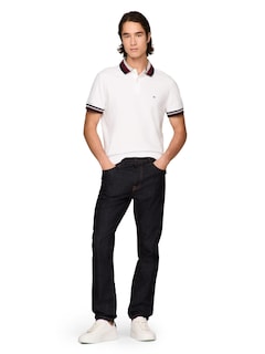 Foto 3 | Foto 3 | Polo Tommy Hilfiger De Dos Tonos Con Cuello Oscuro Para Hombre, Blanco - Venta Internacional.