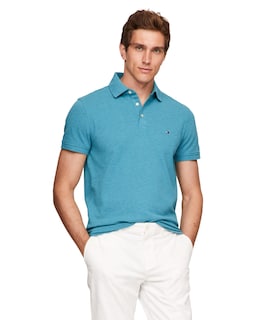 Foto 1 | Foto 1 | Polo Tommy Hilfiger 1985 Slim De Manga Corta Para Hombre - Venta Internacional.