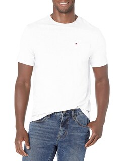 Foto 1 | Foto 1 | Camiseta Tommy Hilfiger Essential De Manga Corta De Algodón Blanca - Venta Internacional.