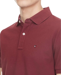 Foto 3 | Foto 3 | Polo Tommy Hilfiger Corte Regular color Burdeos para Hombre - Venta Internacional