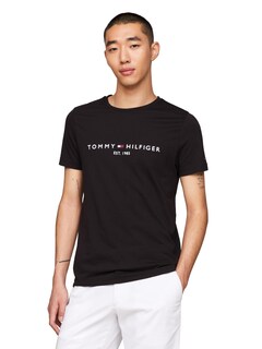 Foto 1 | Foto 1 | Playera Tommy Hilfiger con Logo Bordado Negro para Hombre - Venta Internacional