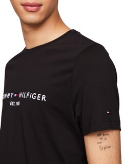 Foto 2 | Foto 2 | Playera Tommy Hilfiger con Logo Bordado Negro para Hombre - Venta Internacional