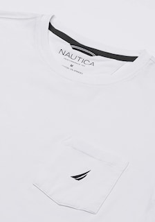 Foto 3 | Foto 3 | Camiseta Nautica Para Hombre Con Cuello Redondo Liso Y Bolsillo, Color Blanco - Venta Internacional.
