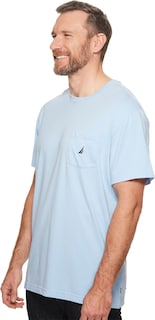 Foto 2 | Foto 2 | Camiseta Nautica Para Hombre, Cuello Redondo Liso Con Bolsillo, Color Azul, Talla M - Venta Internacional.