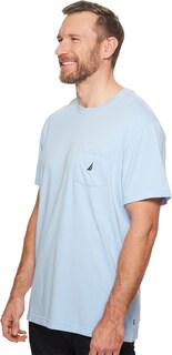 Foto 2 | Foto 2 | Camiseta Nautica Para Hombre, Cuello Redondo Liso Con Bolsillo, Color Azul, Talla S - Venta Internacional.