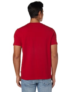 Foto 4 | Foto 4 | Camiseta Nautica Para Hombre, Cuello Redondo Liso Con Bolsillo, Color Rojo, Talla M - Venta Internacional.