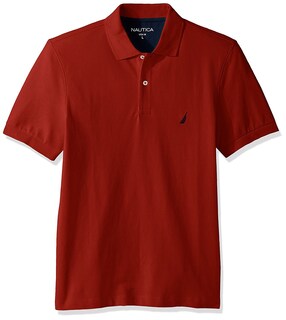 Foto 1 | Foto 1 | Polo Nautica Para Hombre, Manga Corta, Algodón Liso, Piqué, Rojo - Venta Internacional.